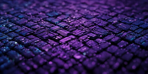 Violettes Mosaik: Schattenspiel auf strukturierter Oberfläche