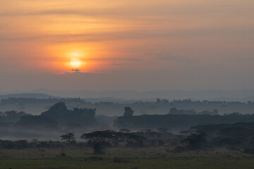 Sunrise over Queen Elisabeth National Park