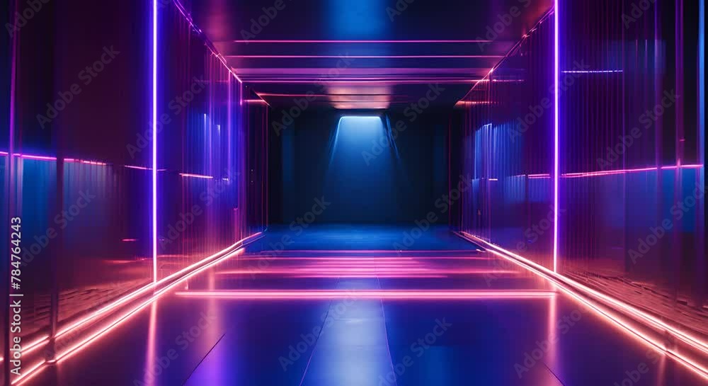 Poster abstract background with dynamic particles