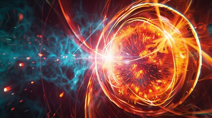 Nuclear fusion concept illustrating the potential for endless energy and future electricity technologies