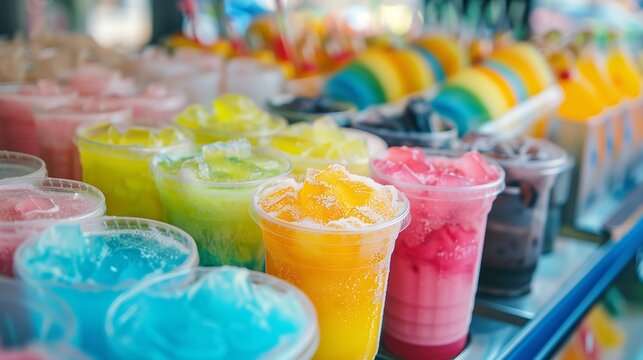 colored cold drinks