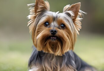 A close up of a Yorkshire Terrier