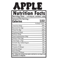 APPLE Nutrition Facts