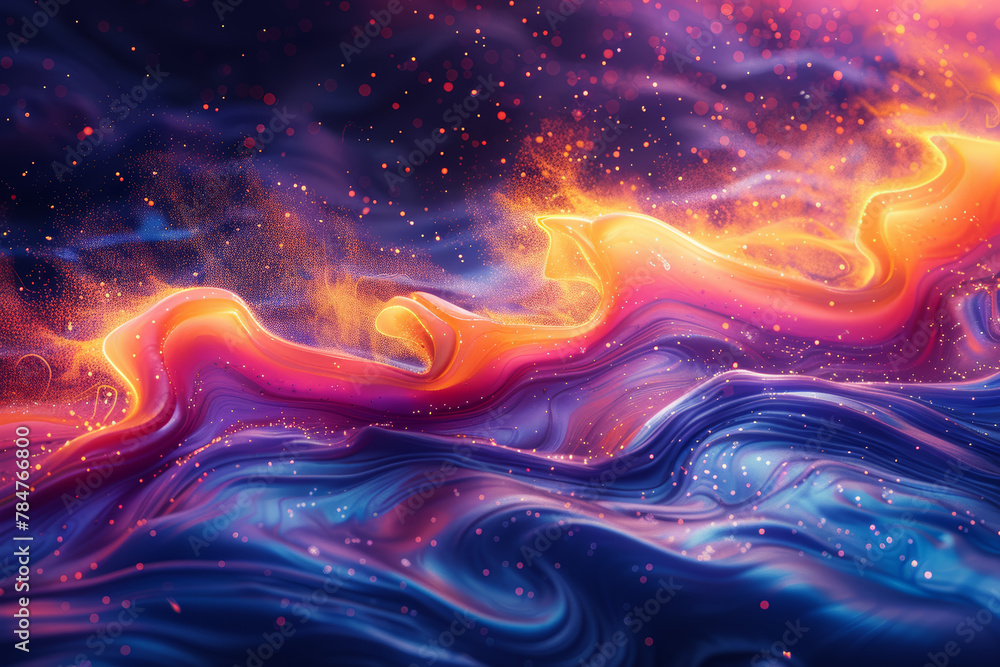 Poster a burst of originality in the form of a colorful abstract painting, expressing boundless creativity 