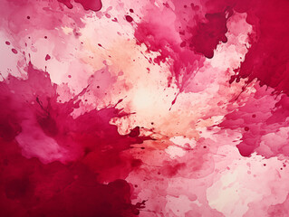 Abstract pink and red watercolor splash background