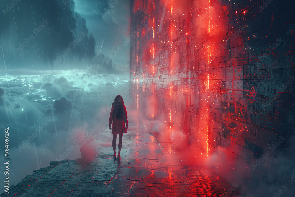 Poster a dynamic digital animation showcasing cutting-edge technology and artistic vision, pushing the boun