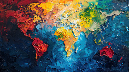 concept of Belonging Inclusion Diversity Equity DEIB or lgbtq, watercolor art colorful earth globe 