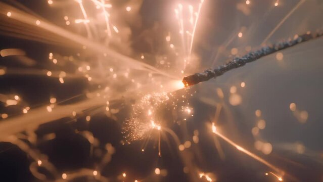 Close-up of a sparkler emitting sparks