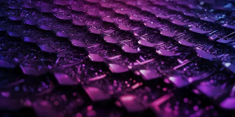 Foto auf Alu-Dibond Kristalline Strukturen: Vielfalt der lila Facetten © StockFabi