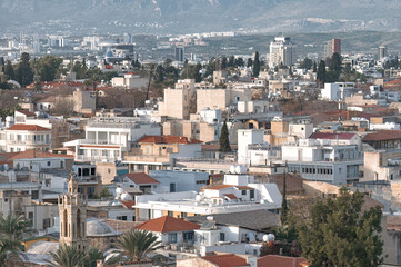 View of Nicosia old Town and buffer zone. Cyprus - 784772443
