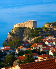 Dubrovik - popular place for tourism, wonderful architecture of famous croatian city, Dalmatia,...