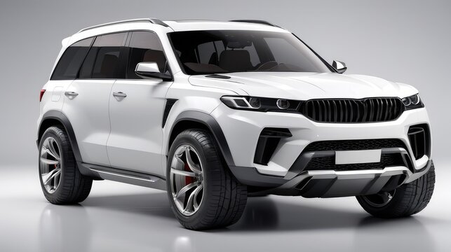 Luxury Automotive. Expensive Car. Concept Car. Shiny SUV