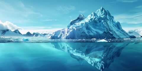 Fototapeta na wymiar Iceberg in Antarctica Generative AI