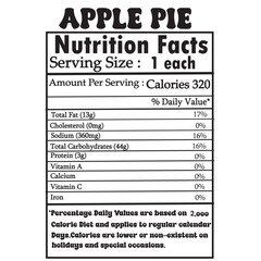 APPLE PIE Nutrition Facts