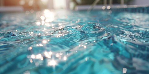 Fototapeta na wymiar water in the pool close-up Generative AI