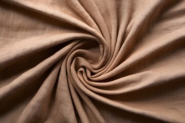 Beige linen fabric texture with folds for tactile design concepts - obrazy, fototapety, plakaty