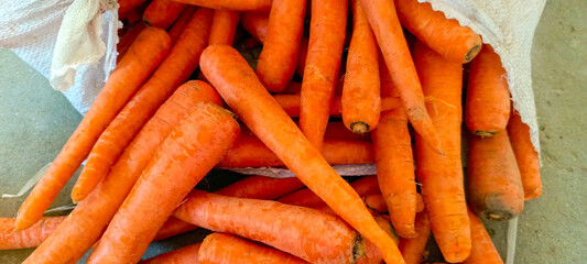 carrots on the market closeup HD stock photo