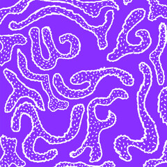 The image consists of a print with the face of a polar bear that repeats