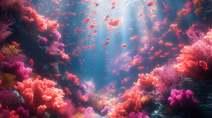 An underwater dreamscape with luminous life