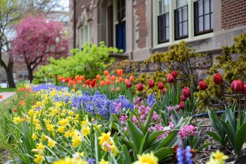Seasonal Spectacle: The Unmissable Display of Hyacinths and Tulips at the Heart of the City's Municipal Garden