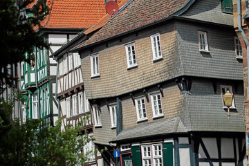 city tour through Fritzlar, half-timbered and more - obrazy, fototapety, plakaty