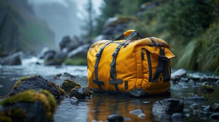 Sports bag packed with essentials for an outdoor adventure, ready to go