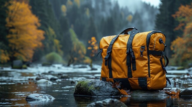 Sports bag packed with essentials for an outdoor adventure, ready to go