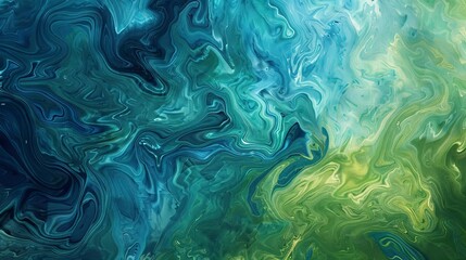 Fototapeta na wymiar Abstract Oil Painting effect background, Oceanic Abstracts: Blues and greens swirled to mimic the ocean. 