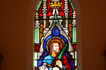 stained glass window in church