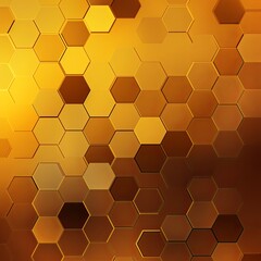 Brown and yellow gradient background with a hexagon pattern in a vector illustration