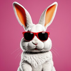 bunny with a glasses