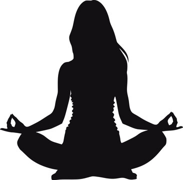 recommend clip art: silhouette of yoga