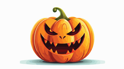 Vector illustration of a funny pumpkin face for Hal - obrazy, fototapety, plakaty