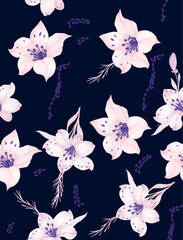 rosas fondo azul oscuro