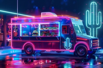 Neon Food Truck