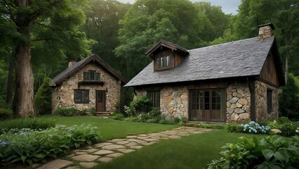 Fototapeta premium old house in the woods