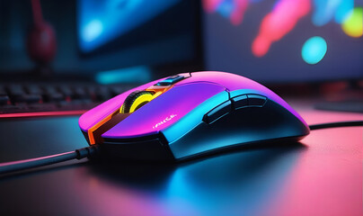 Backlit gaming computer mouse