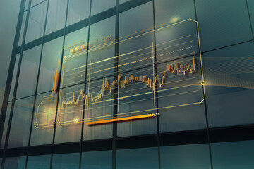 Finance gold elements commercial charts. Abstract bitmap illustration. - 784802653