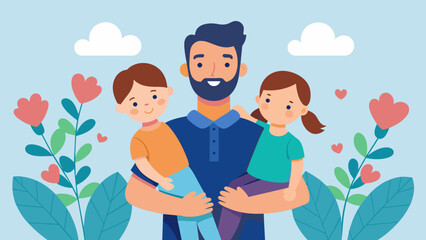 happy fathers day vector illustration