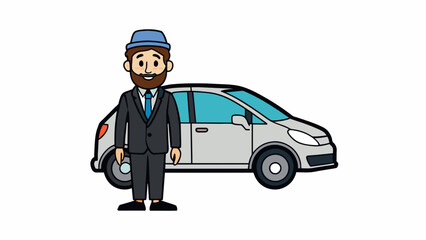  jewish car dealer vector illustration
