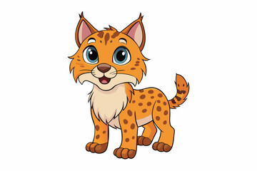 bobcat  cat vector illustration