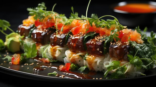 assets Free photo fresh spring roll of meat UHD Wallpaper