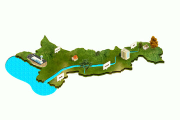 ISOMETRIC PAKISTAN MAP