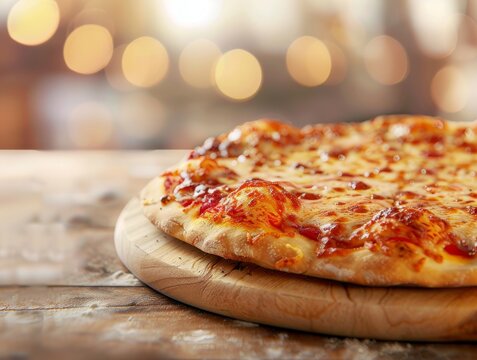 Pizza Extra Cheese Mozzarella Slice Whole Box Background Image