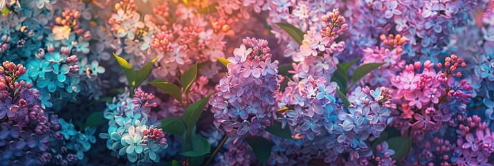 photo of colorful lilacs