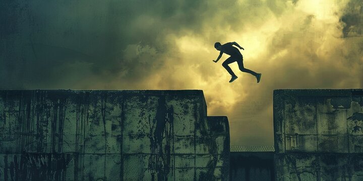 photo of parkour runner