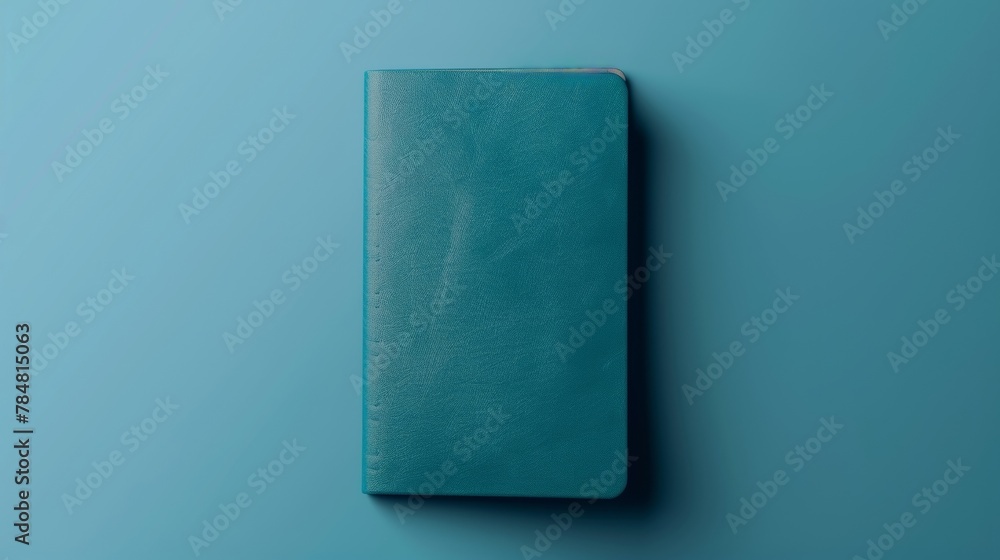 Poster personalized blank mockup of a passport holder with a custom text or image .