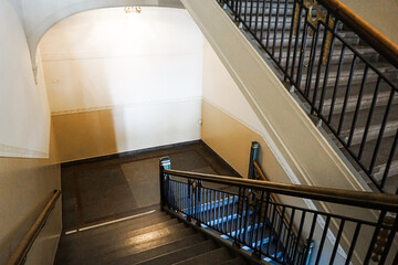 High angle view of a staircase