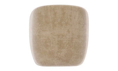 Modern Beige Velvet  fabric armchair  isolated on white background. Furniture Collection