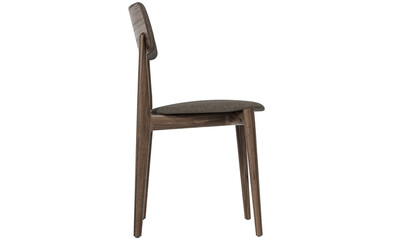 modern wooden scandinavian style chair  isolated on white background. Furniture collection. 